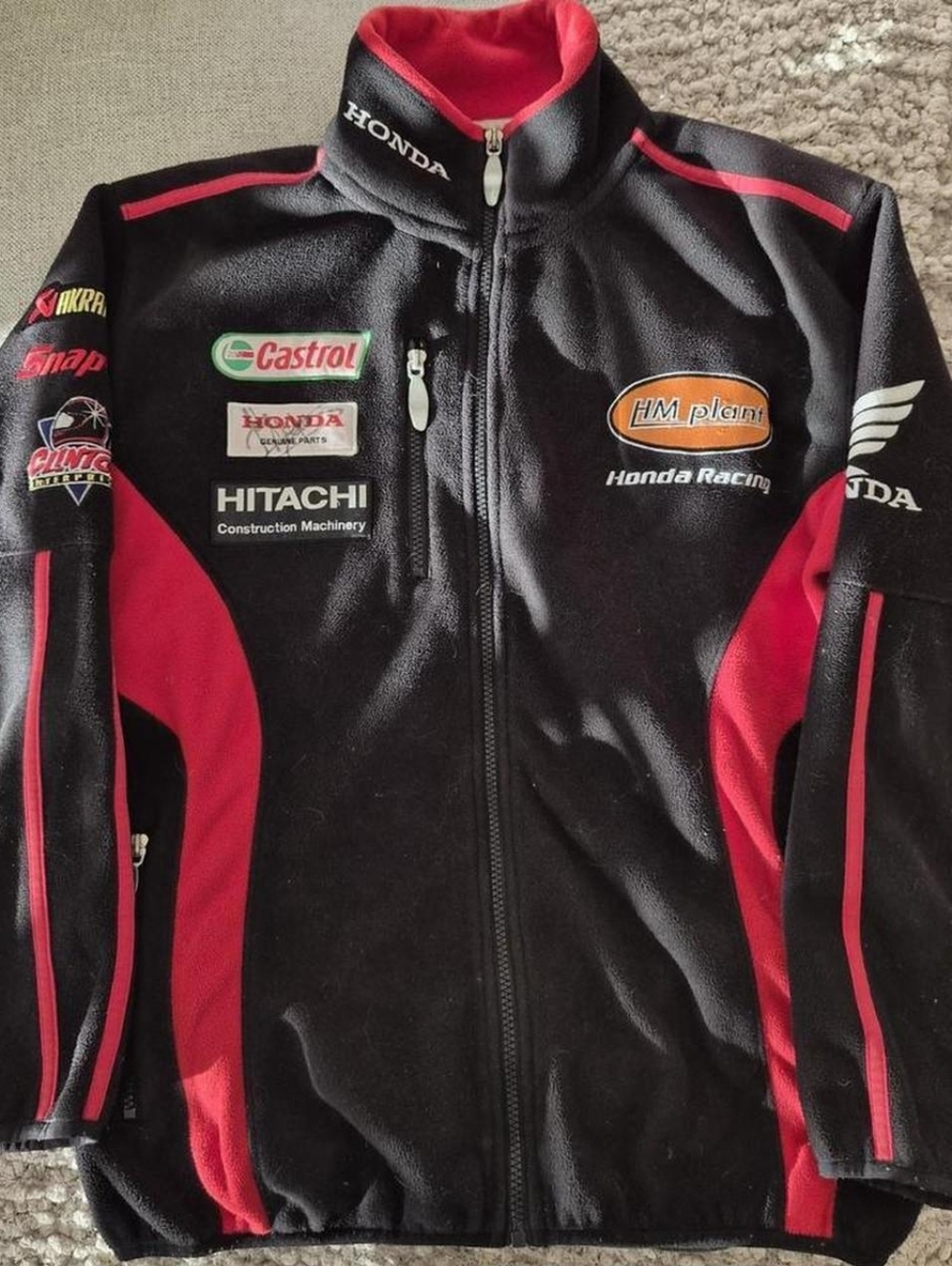 Honda racing emblem fleece jacket